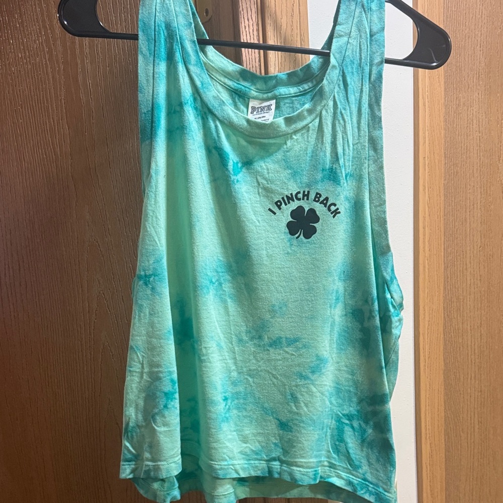 PINK St Patrick’s Day Tie-Dye Tank Top